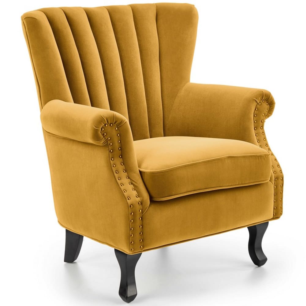 fauteuil en velours de