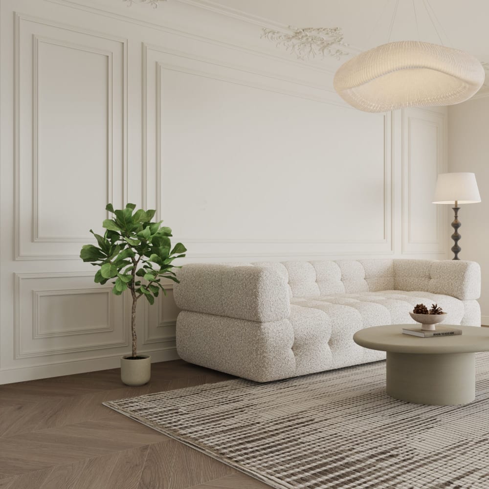 Cache-pot décoratif en ciment crème granito h17 — vue 4