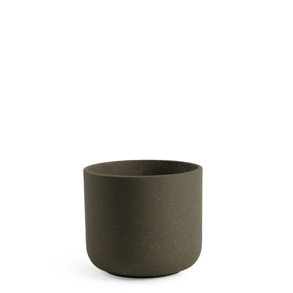Cache-pot décoratif en ciment marron granito h22