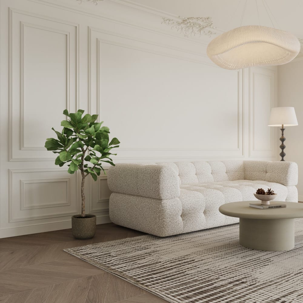 Cache-pot décoratif en ciment marron granito h22 — vue 4