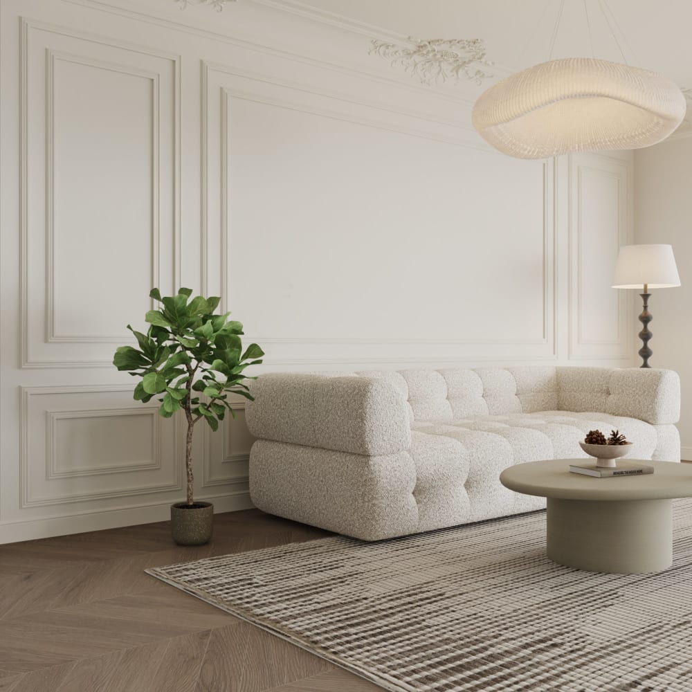 Cache-pot décoratif en ciment marron granito h17 — vue 4