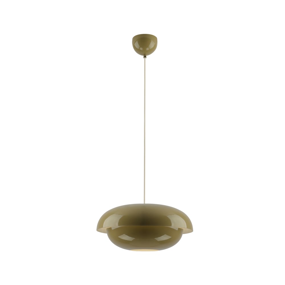 Suspension ronde en métal verte
