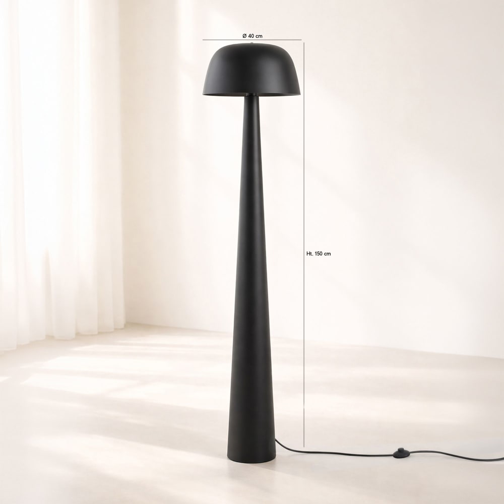 Lampadaire en métal mat noir — vue 4