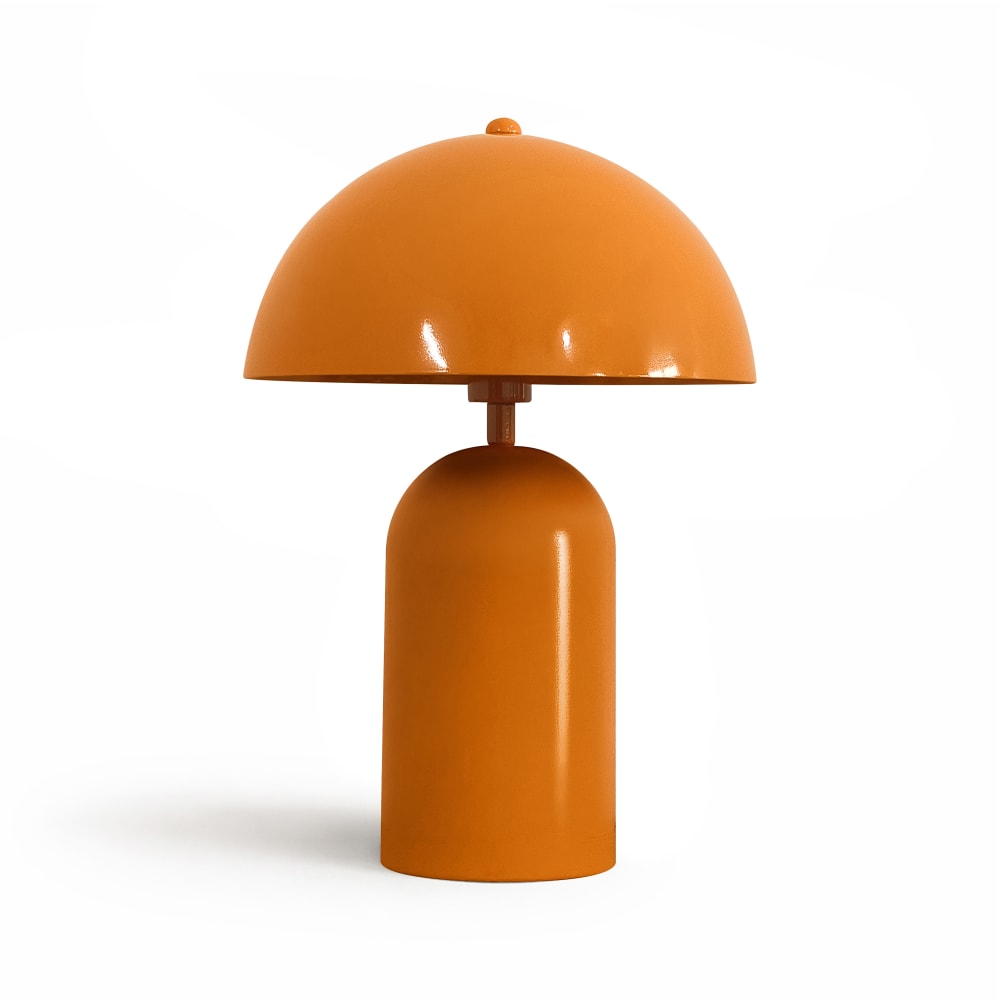 Lampe en métal orange