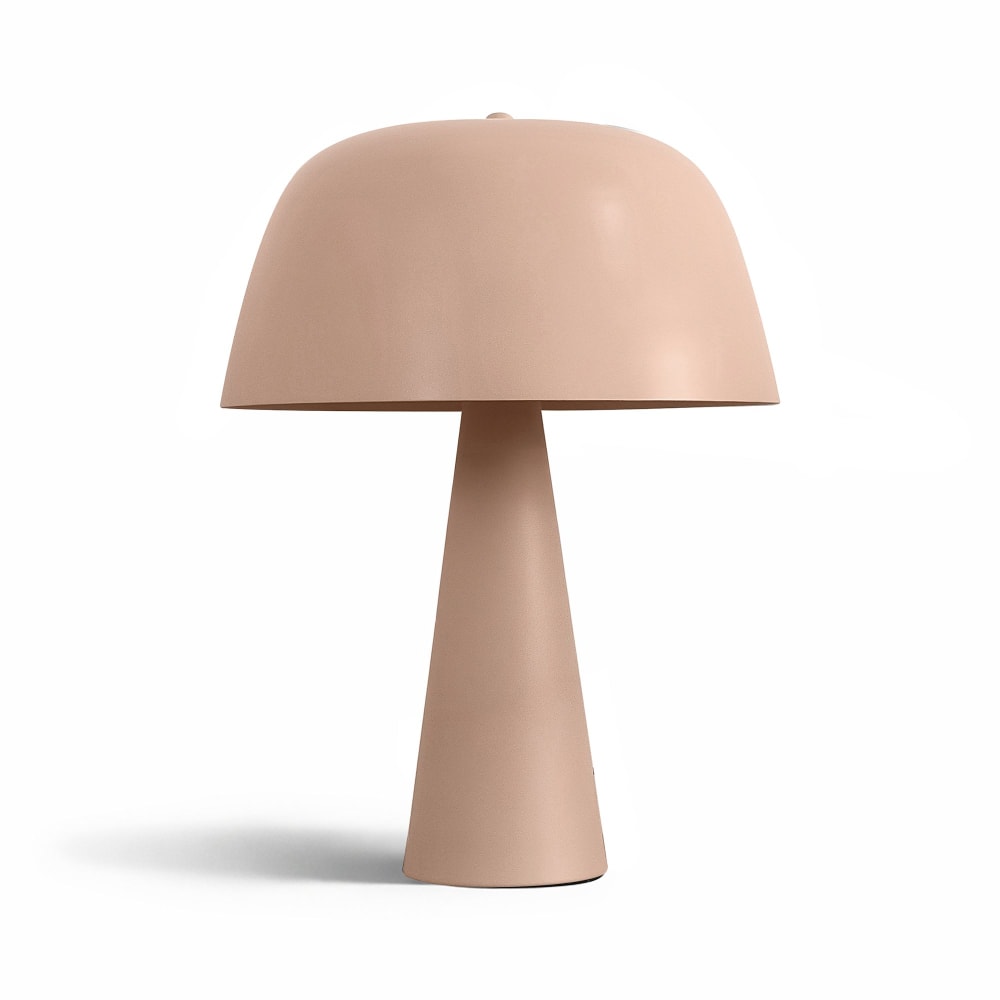 Lampe en métal mat rose