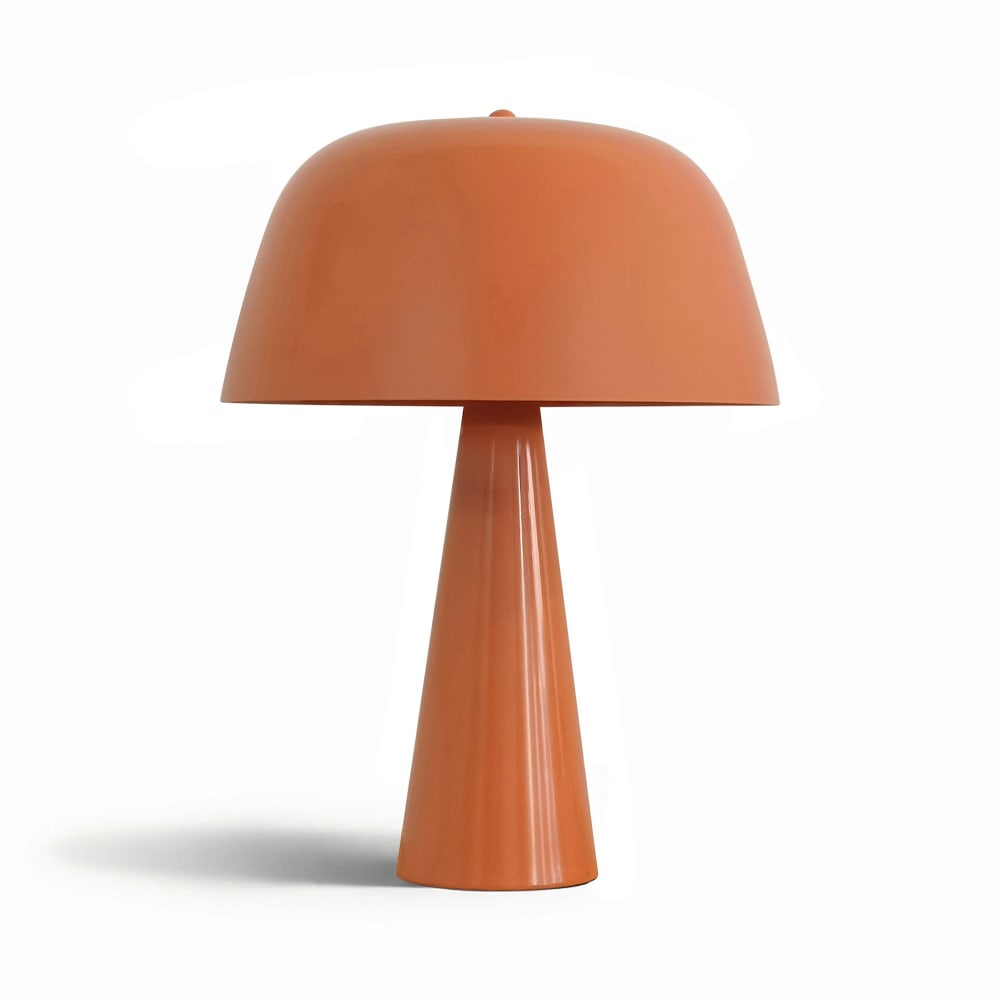 Lampe en métal mat orange
