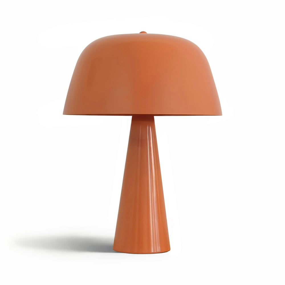 Lampe en métal orange