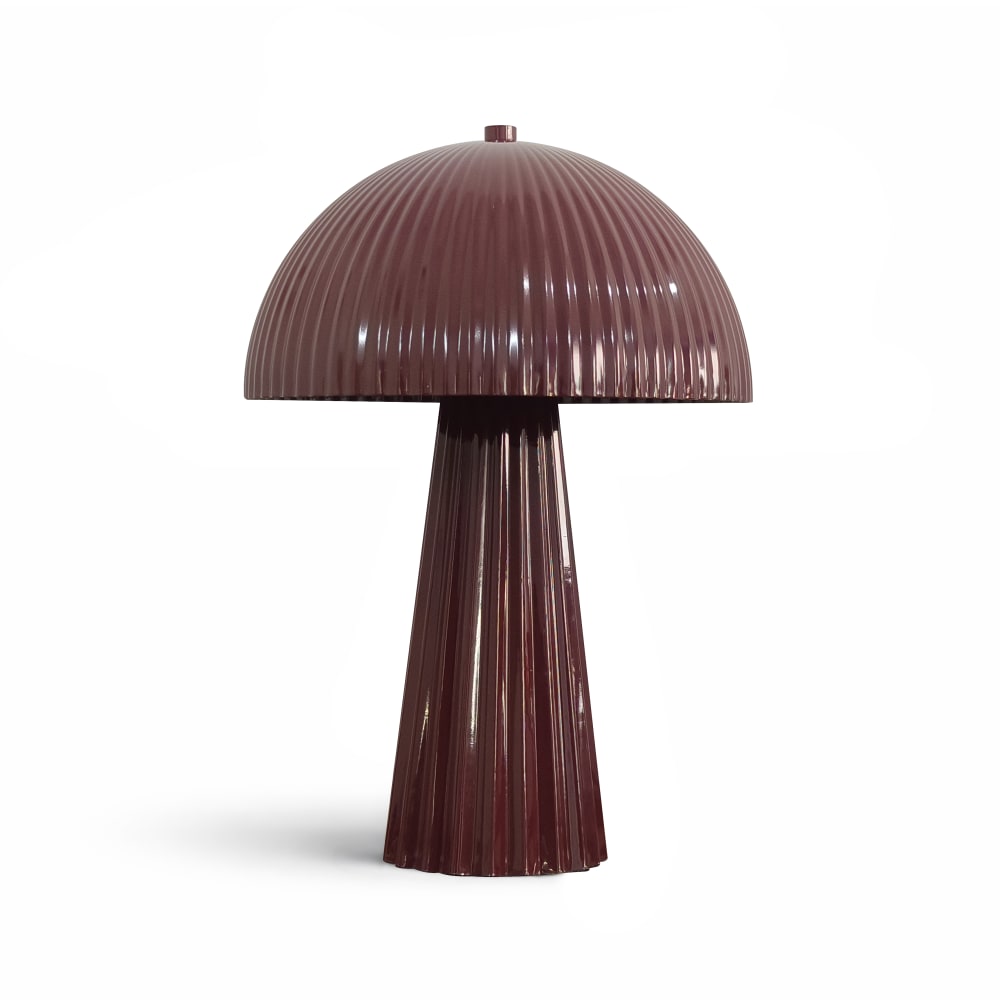 Lampe en métal bordeaux