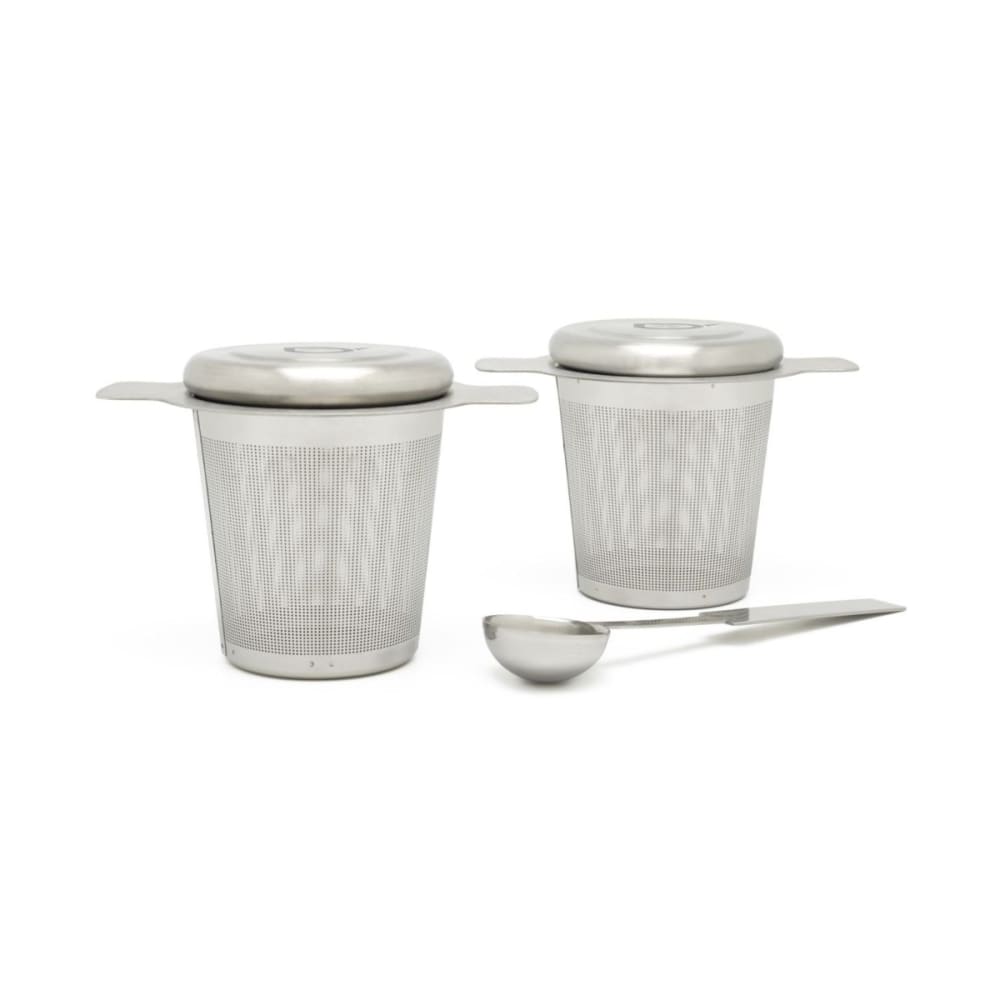 Set de deux filtres à thé avec cuillère mesure