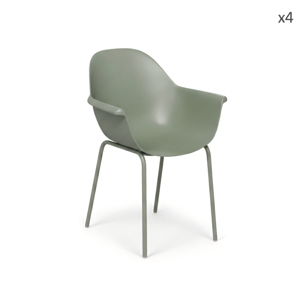set 4 chaises jardin