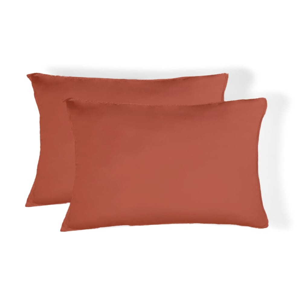 Febronie 2er set Kissenbezüge aus Baumwolle terrakotta style classic chic Rot Öko-Tex Zertifikat Baumwolle