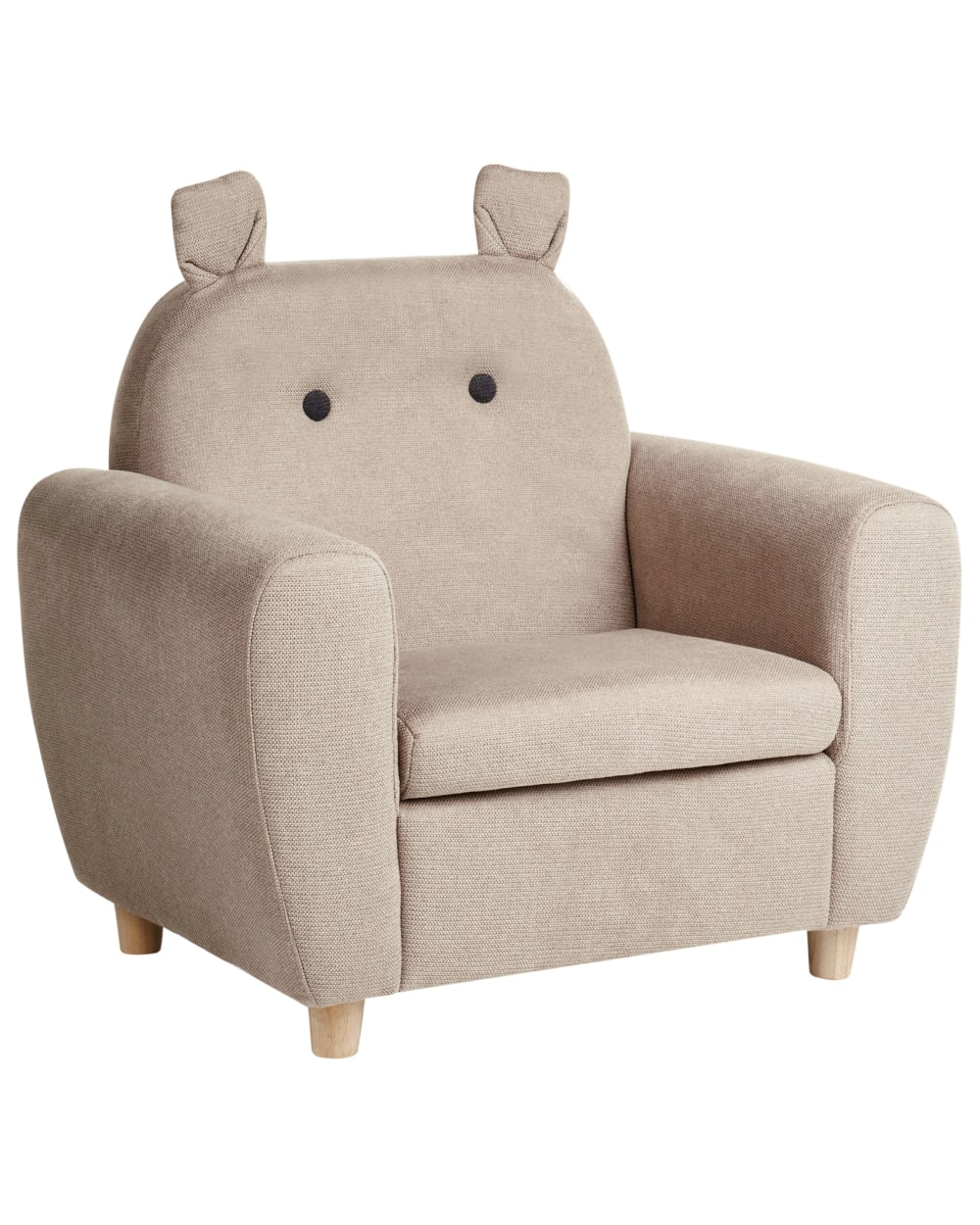 Beliani Kindersessel aus Polyester 59cm, beige style modern Stoff Kinder