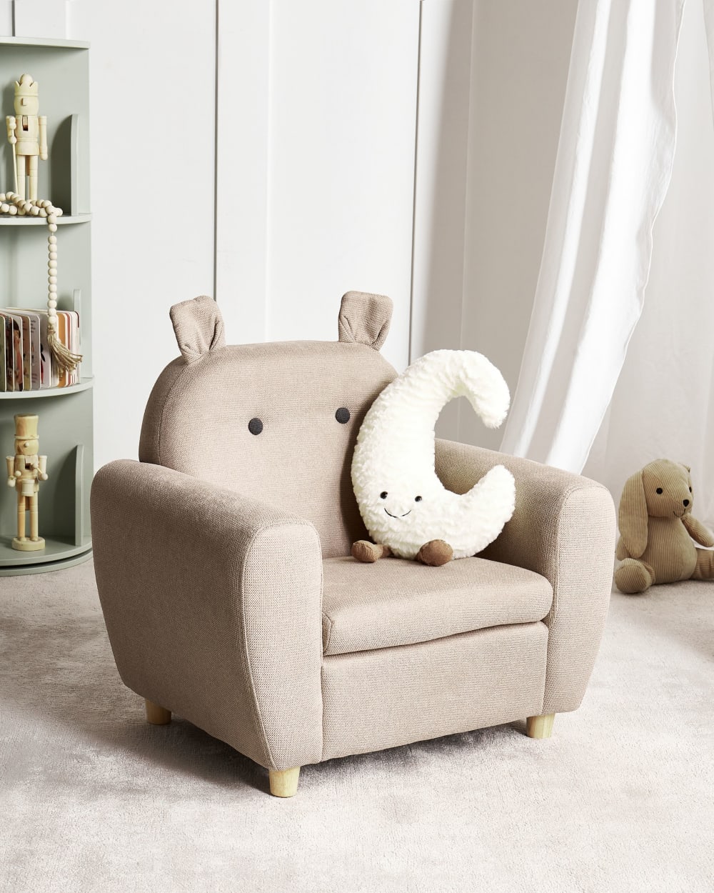 Kindersessel aus Polyester 59cm, beige - Maisons Du Monde