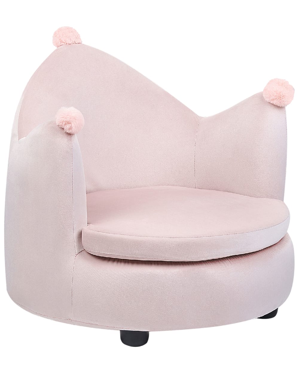 Kindersessel Aus Samtstoff 47Cm, Rosa