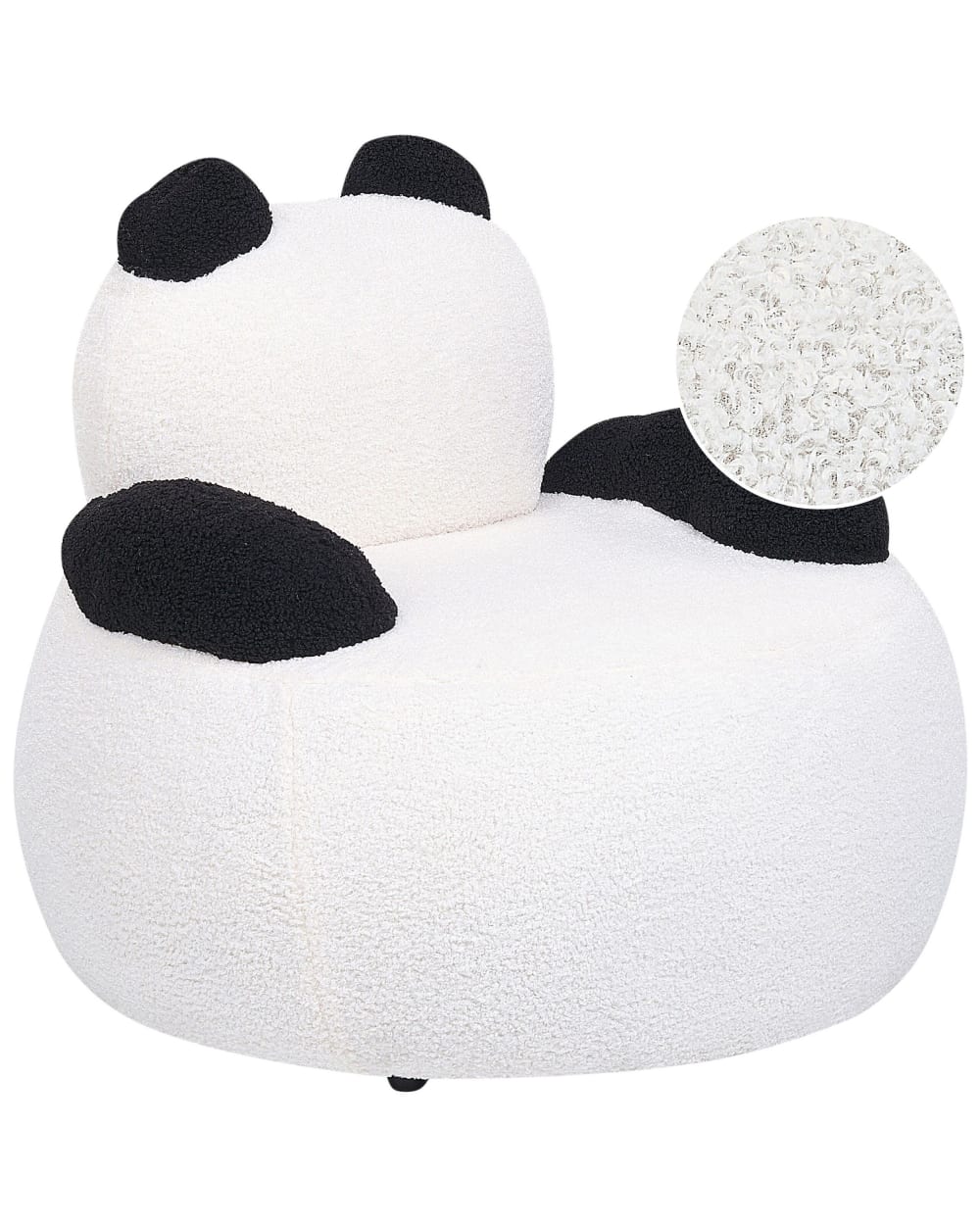 Beliani Kindersessel aus Bouclé 53cm, weiß style modern Stoff Kinder