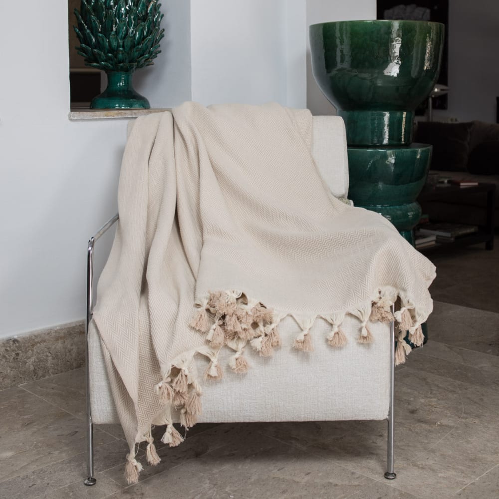 set de 2 plaids coton