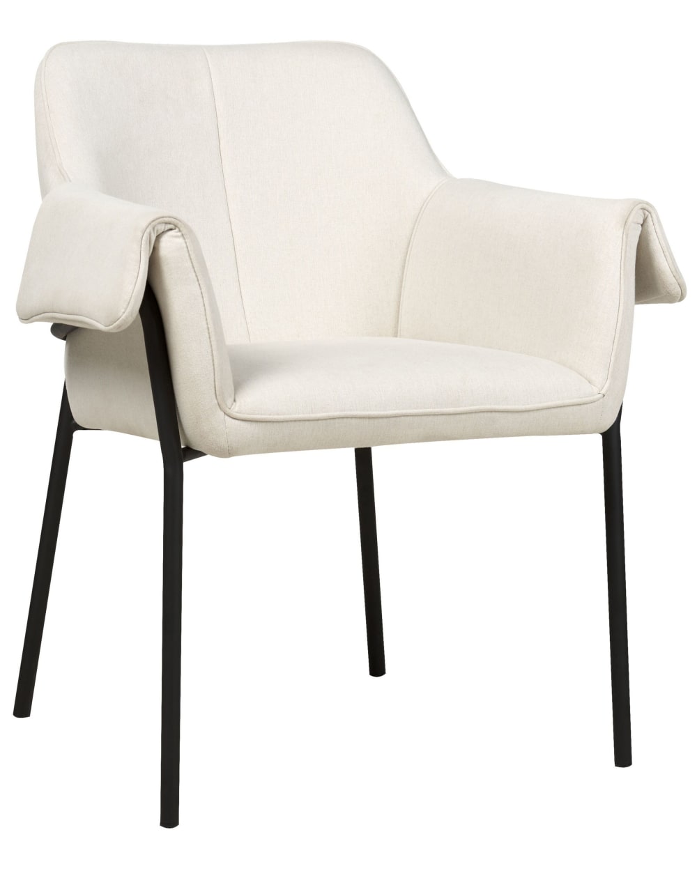 Beliani Sessel aus Stoff 82cm, weiß style classic chic - Stoff