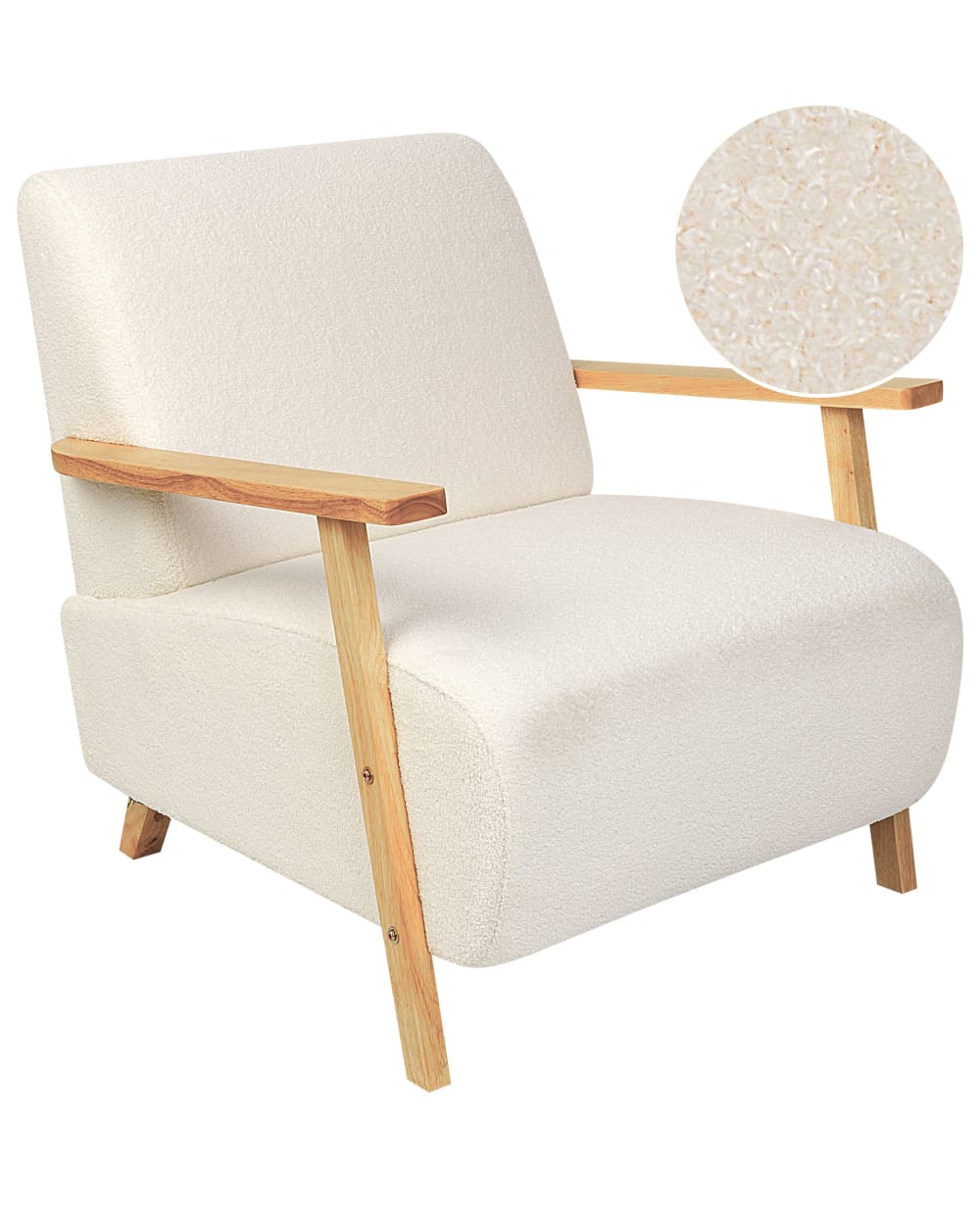 Sessel Aus Bouclé 79Cm, Beige