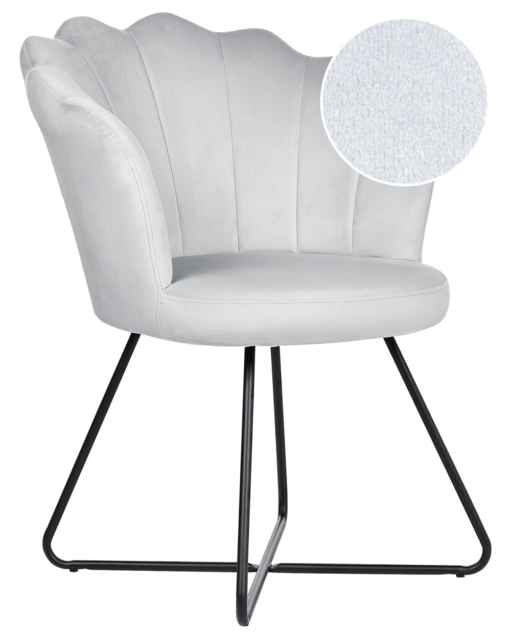 Sessel Aus Samtstoff 86Cm, Grau