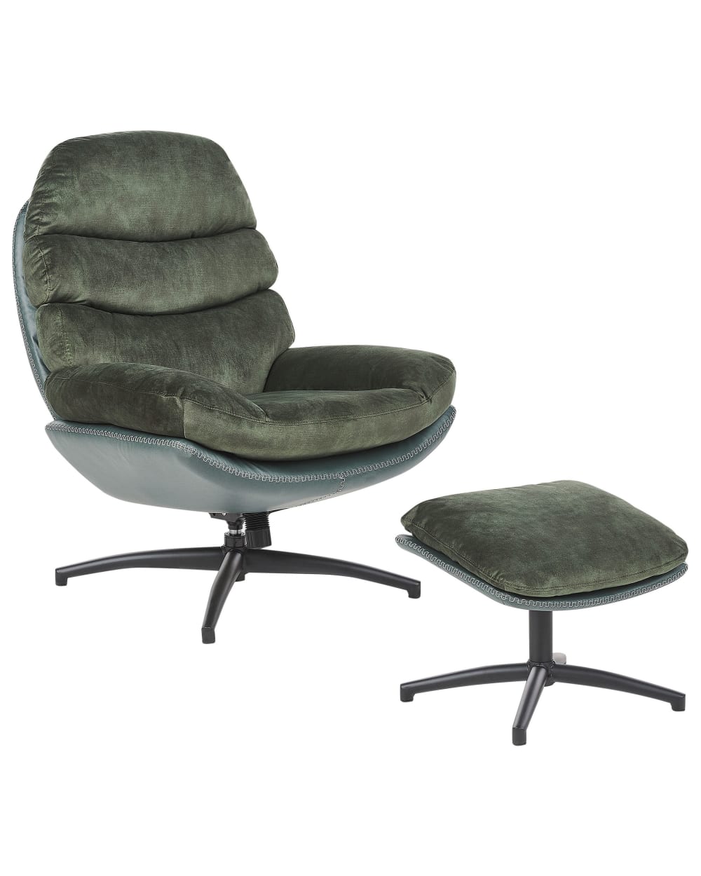 Drehsessel Aus Samtstoff 100Cm, GrüN