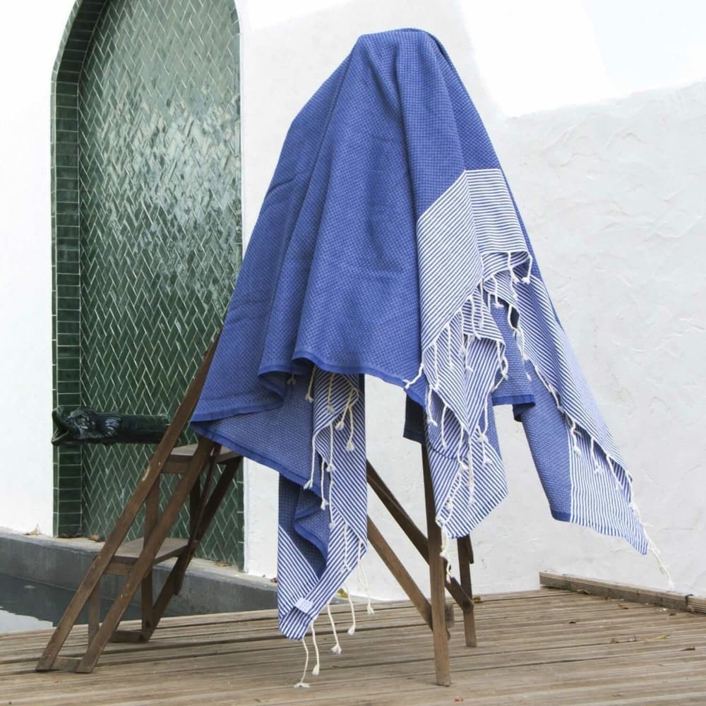 2er-set Bienenwaben-fouta XXL aus Baumwolle 200x200 - Maisons Du