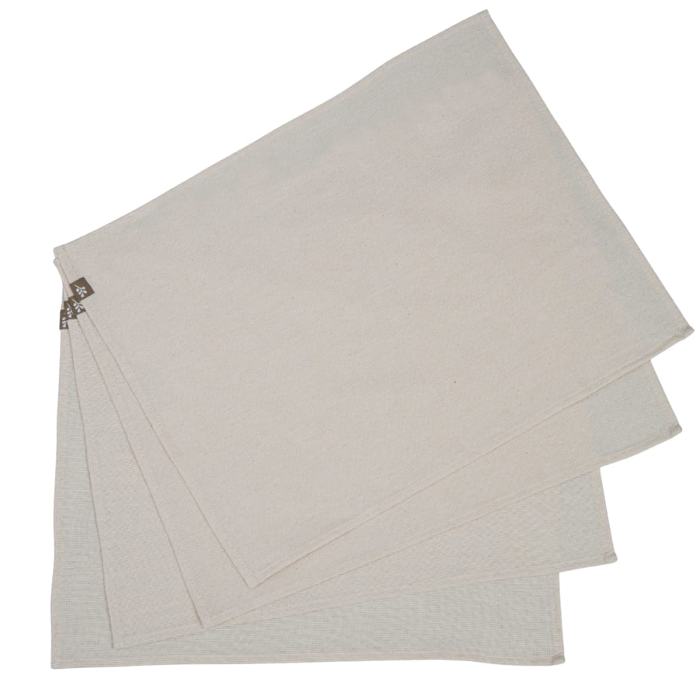 Set de table (x4) coton 35x50 taupe clair