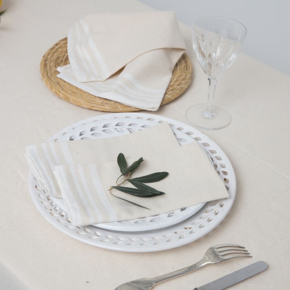 4er-set Stoffservietten aus Baumwolle 45x45 - Maisons Du Monde