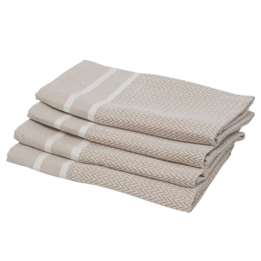 Lot de 4 serviettes de table coton 45x45 beige