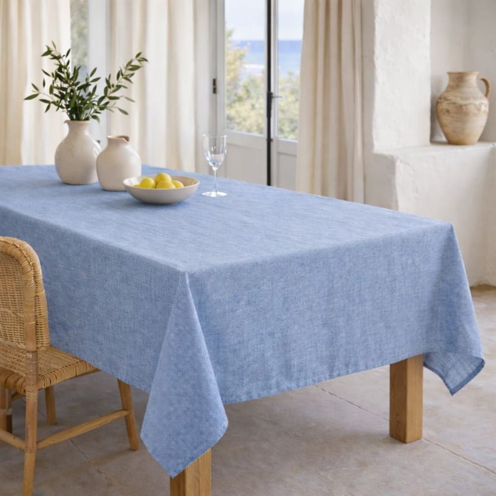 Tischdeckenset mit 10 Servietten aus Baumwolle 180x400 - Maisons