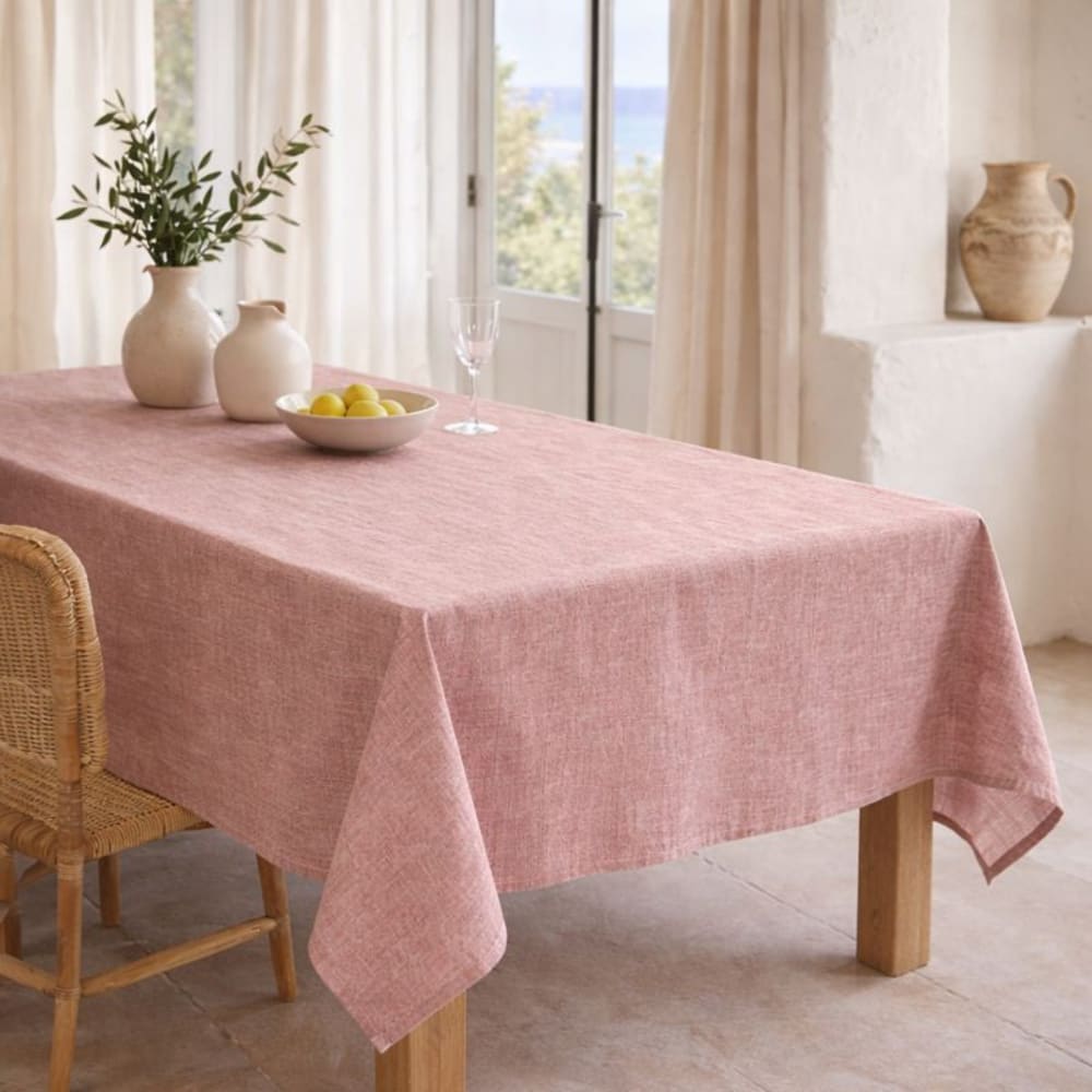 Tischdeckenset mit 8 Servietten aus Baumwolle 180x350 - Maisons