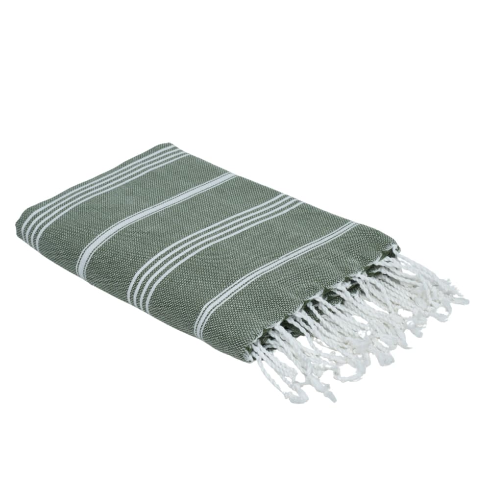Fouta paréo coton 100x200 vert olive