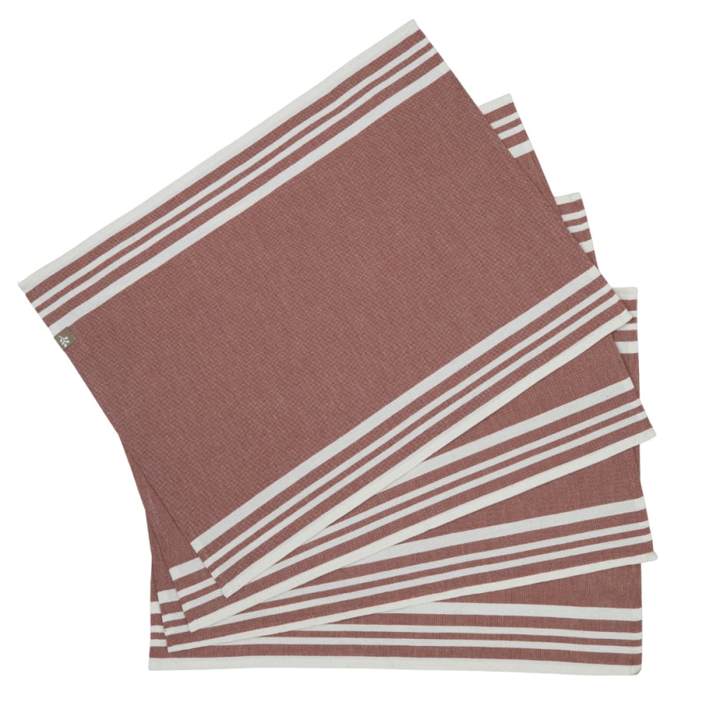 Set de table (x4) coton 35x50 rouge tomette