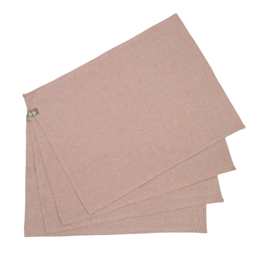 Set de table (x4) coton 35x50 rouge tomette