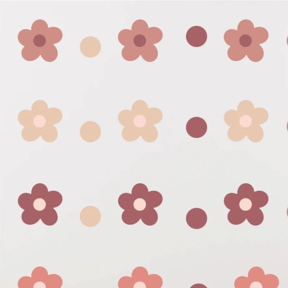 Babykare Wandsticker fürs Kinderzimmer mit rosa Blumenmotiv Pvc - Polyvinlychlorid Kinder