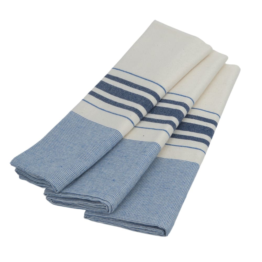 Torchon (x3) coton 45x70 bleu
