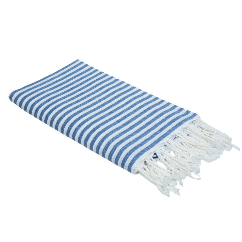 Fouta paréo coton 100x200 bleu grec