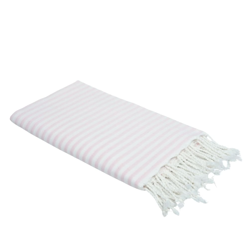 Fouta paréo coton 100x200 rose pâle