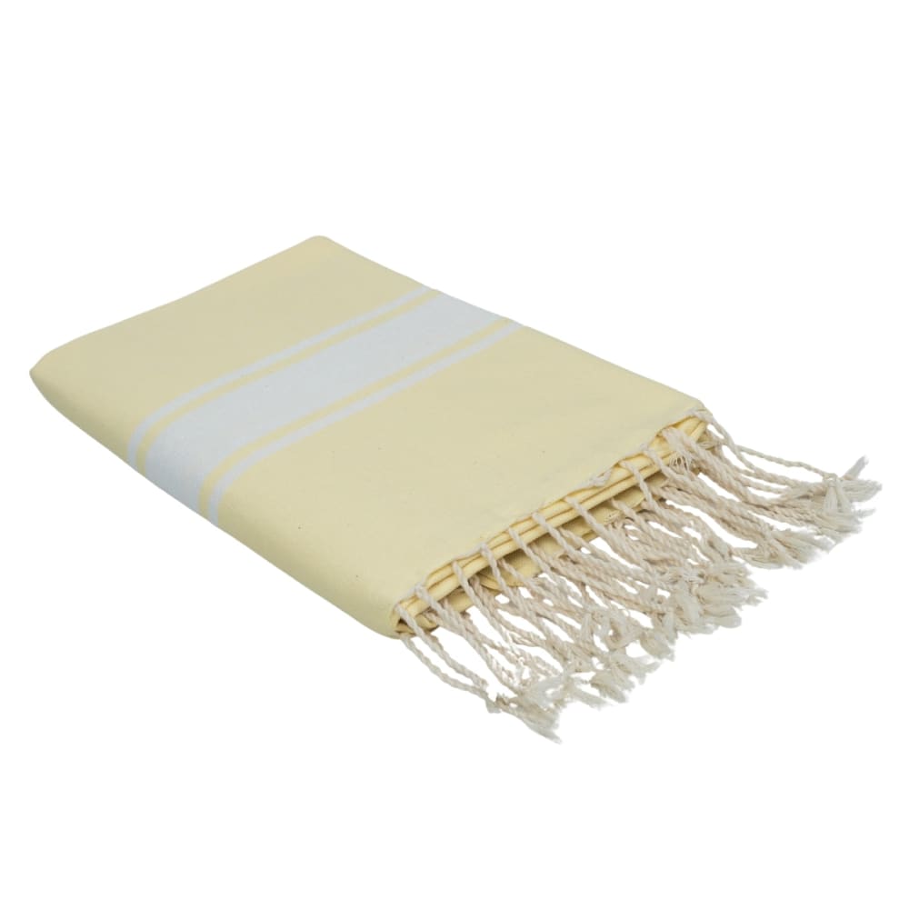 Fouta coton 100x200 jaune pâle