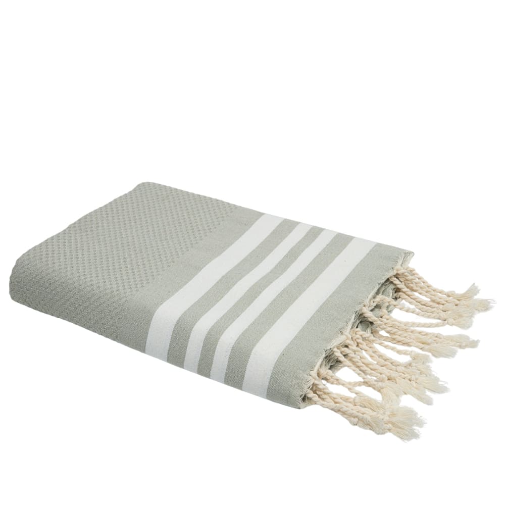 Febronie Bienenwaben-fouta aus Baumwolle 100x200 style seaside Grün Öko-Tex Zertifikat Baumwolle