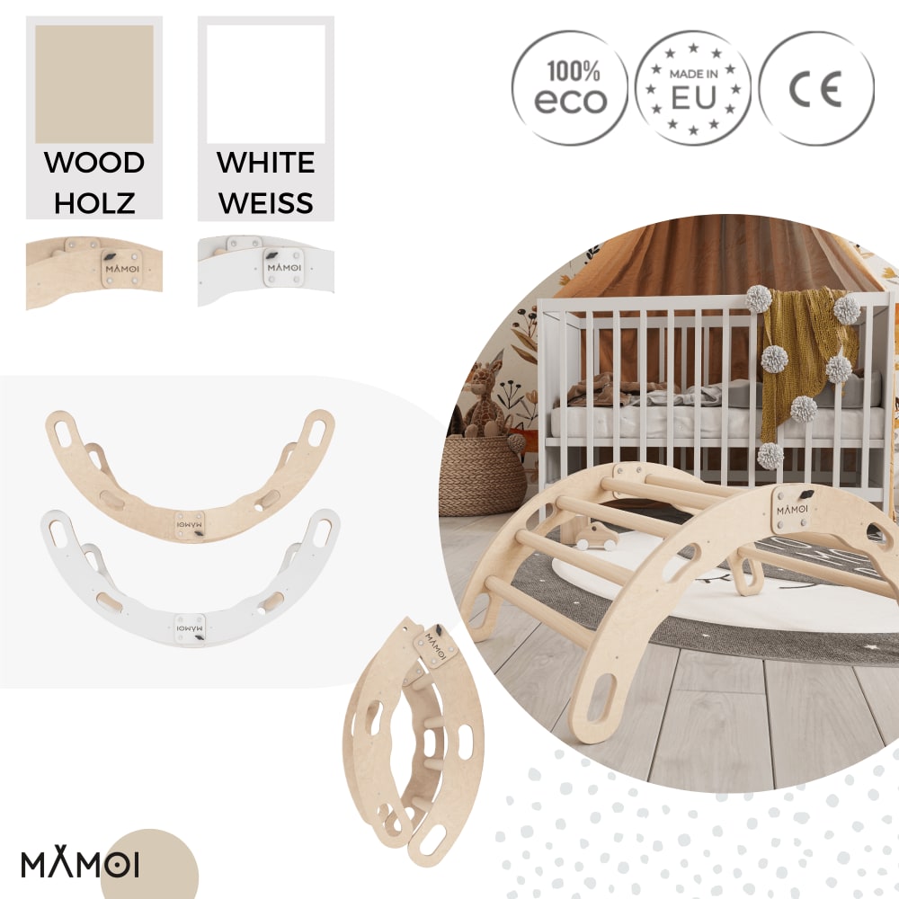 Montessori-Wippe 2-in-1 für Kinder aus Holz und Sperrholz -