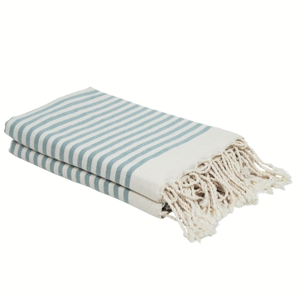 Febronie 2er-set Fouta aus Baumwolle 100x200 style seaside Grün Baumwolle