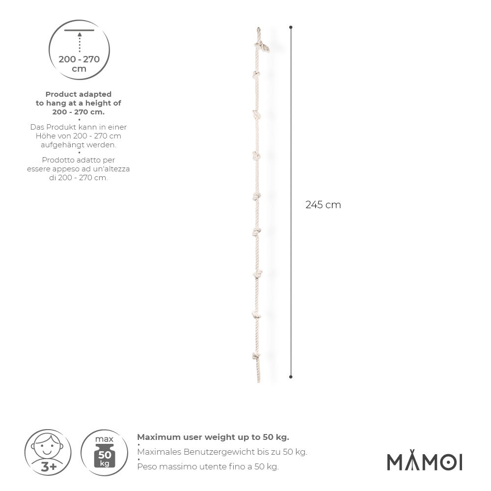 Kletterseil für Kinder 245 cm aus Holz - Maisons Du Monde