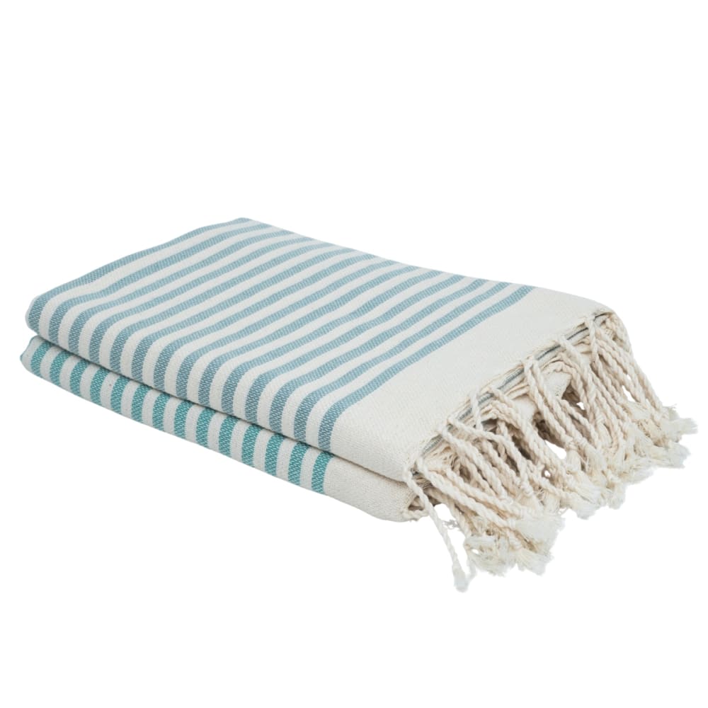 Lot de 2 foutas coton - verts