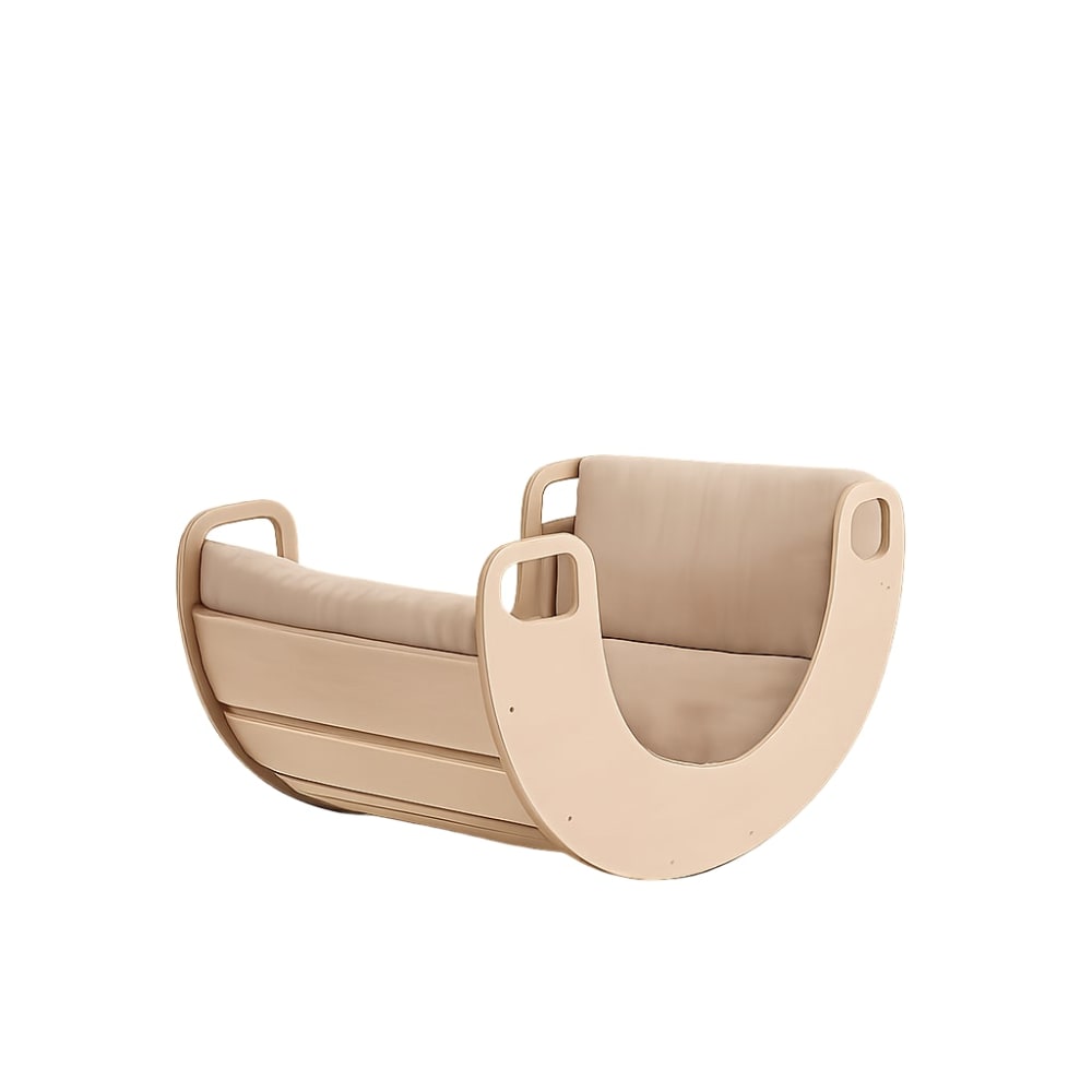 Bascule Montessori avec coussin pour enfant en bois