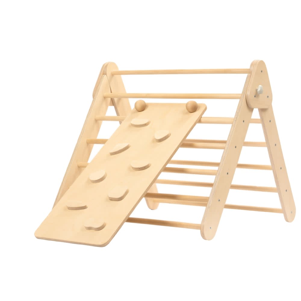 Leg&go Set Pikler-Dreieck, Wand und Rampe für Kinder aus Holz Mehrfarbig Holz