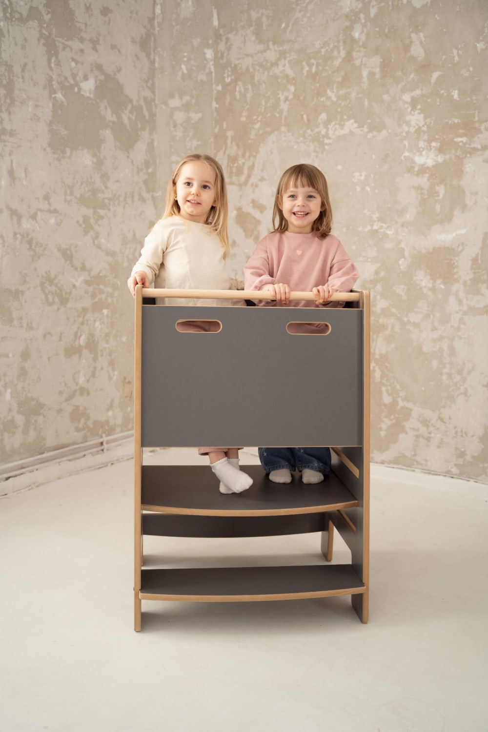 Montessori-Lernturm für zwei Kinder aus Holz - Maisons Du Monde
