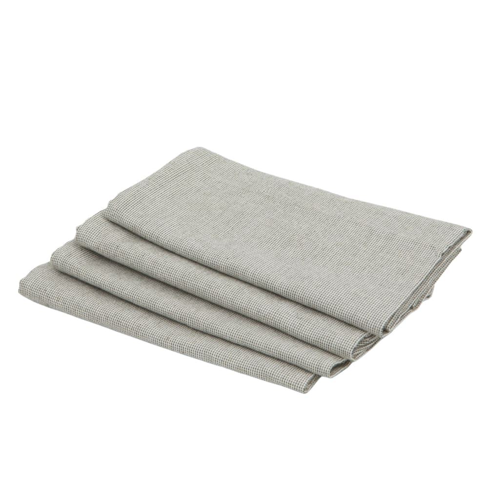 Lot de 4 serviettes de table coton 45x45 vert olive