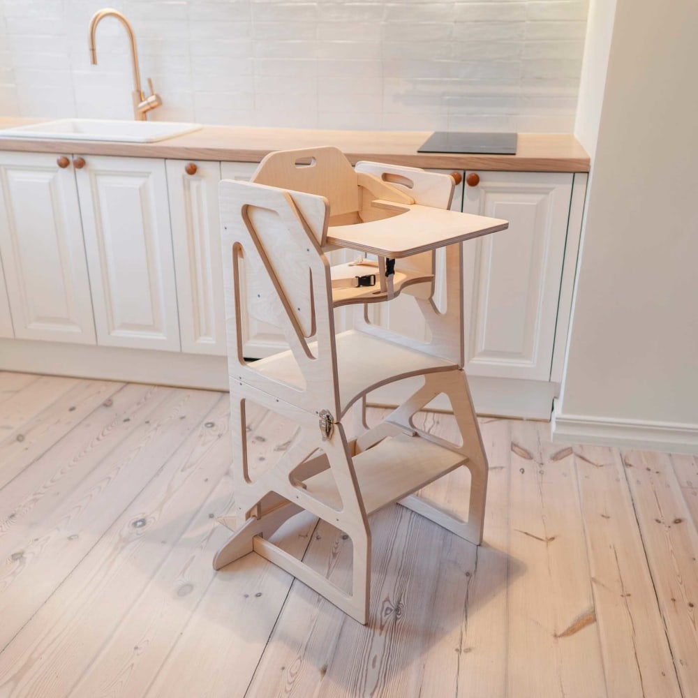 Montessori-Lernturm 4-in-1 für Kinder aus Holz - Maisons Du Monde
