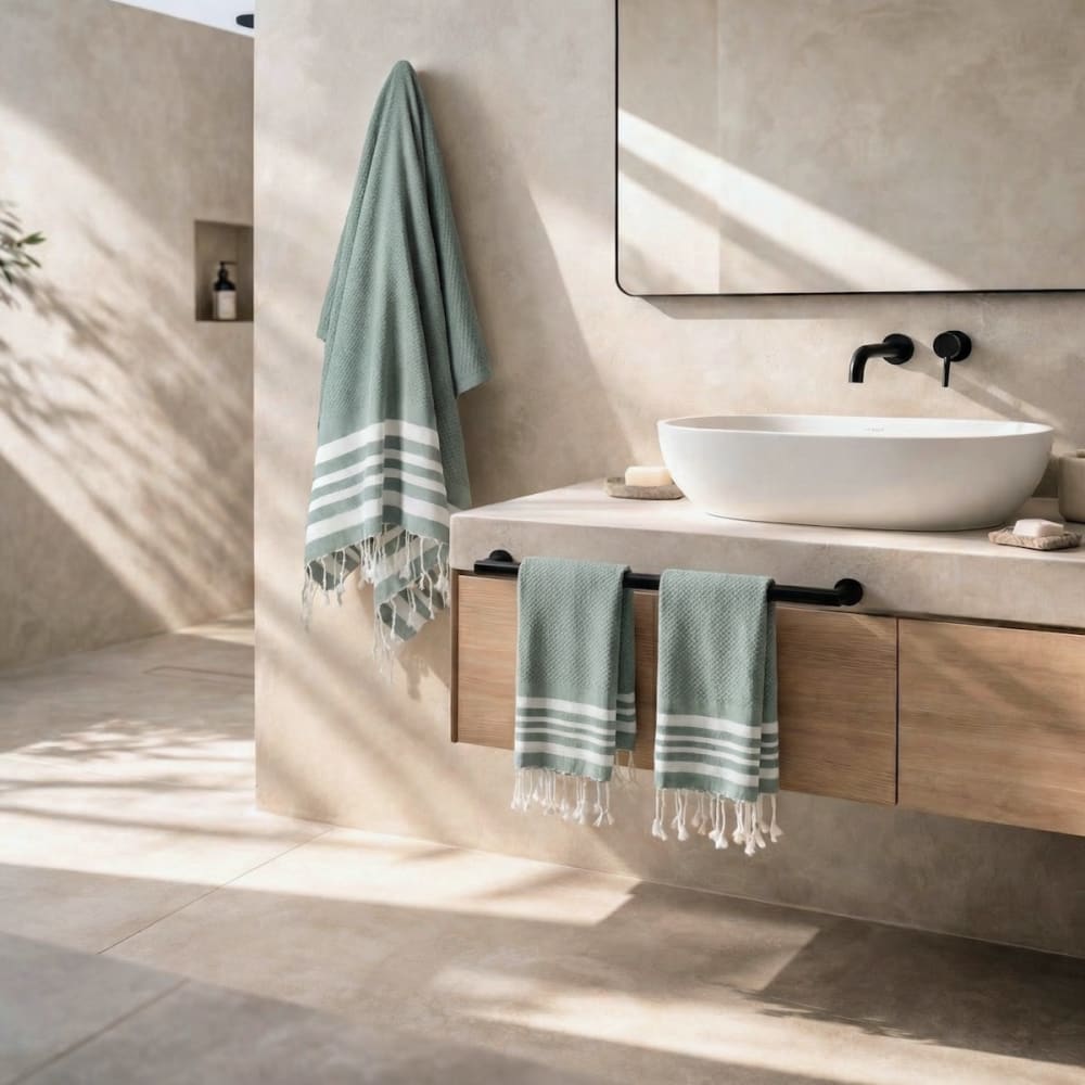 3er-set Badetücher aus Baumwolle 100x200 - Maisons Du Monde
