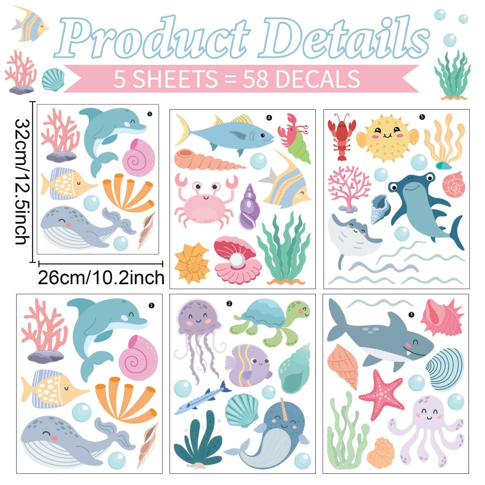 Sticker mural pour enfant poissons - Maisons du Monde